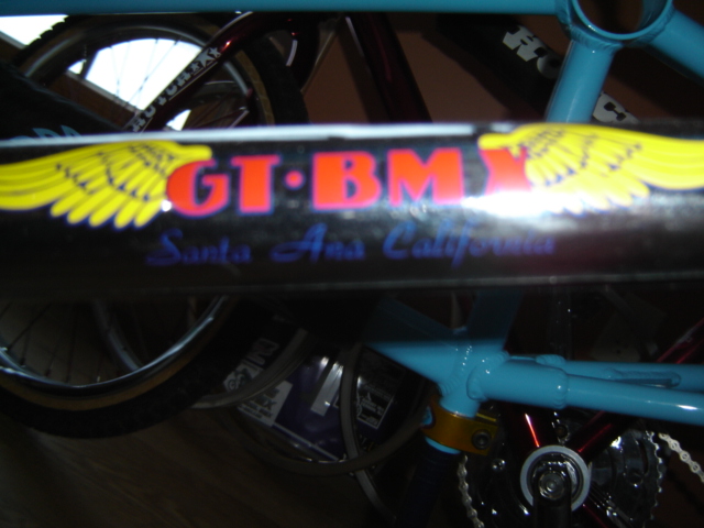 chrome GT BMX Santa Ana decal set w/large down tube 