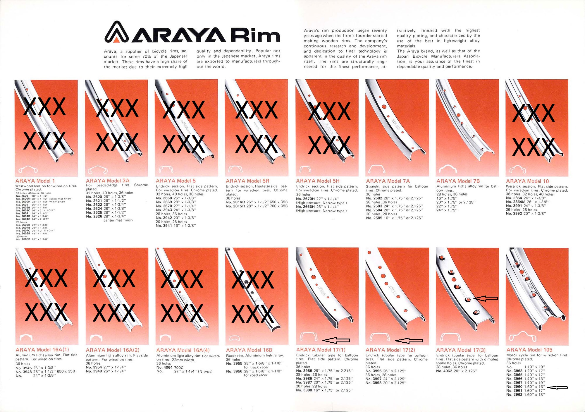 araya bmx rims