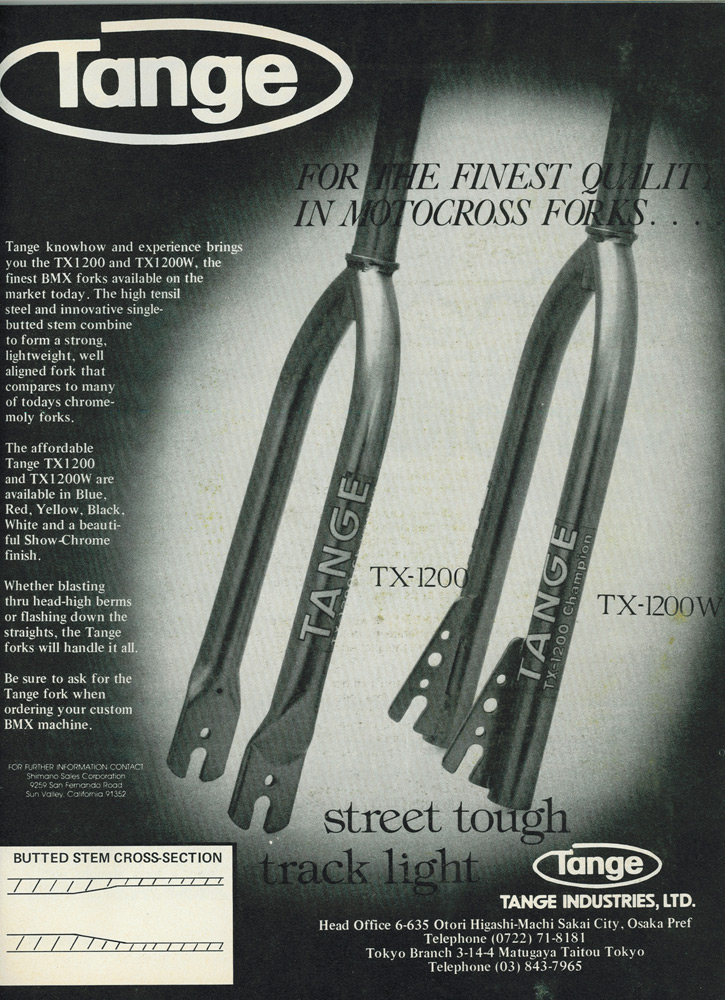 tange forks bmx